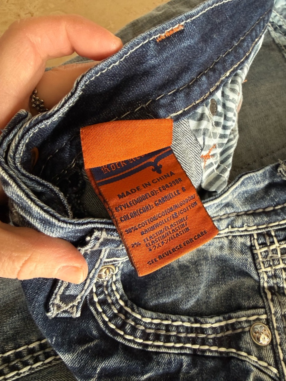 The Buckle Rock Revival Gabrielle Boot Stretch Denim Jean Size 30 - Picture 11 of 13
